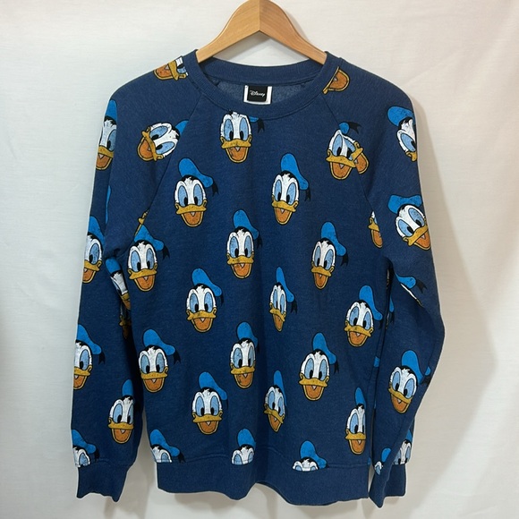 Disney Donald Duck All Over Print Crew Neck Sweatshirt - Picture 9 of 9